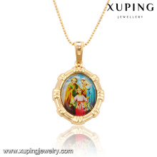 32543 pendentif d&#39;image religieuse plaqué par or de bijoux de charme de Xuping en tant que cadeaux